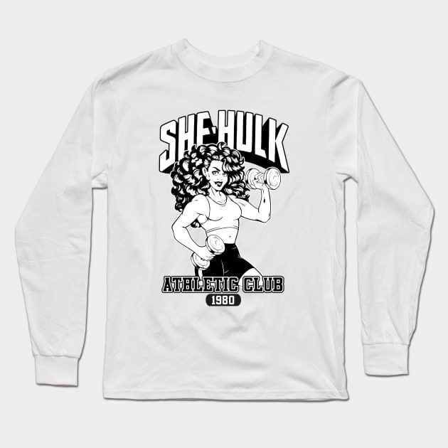 She-Hulk Gym Shirt Long Sleeve T-Shirt by KrisBrannock